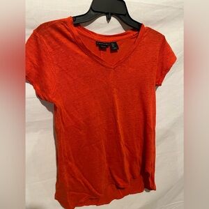 Women’s Tahari linen short sleeve top